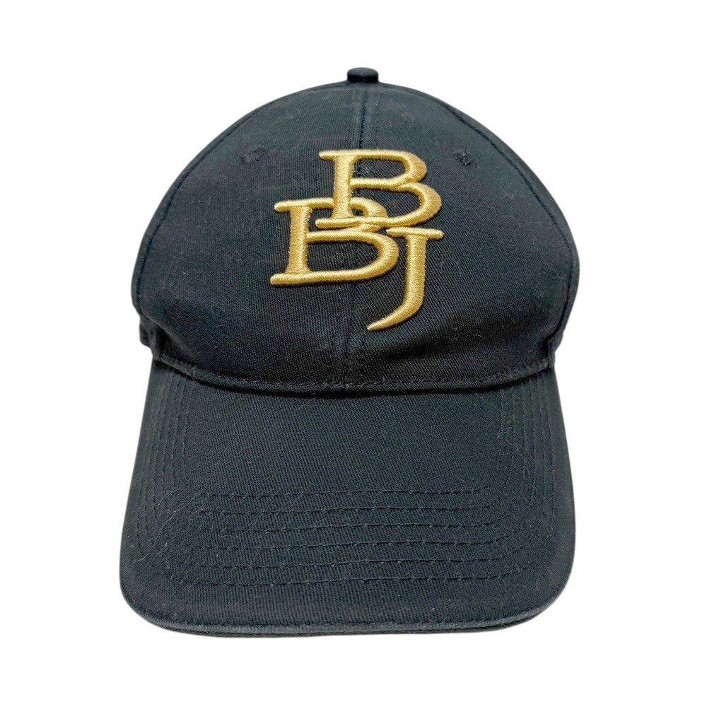 Boeing Business Jets BBJ Black Adjustable Baseball Cap Gold Embroidered Logo
